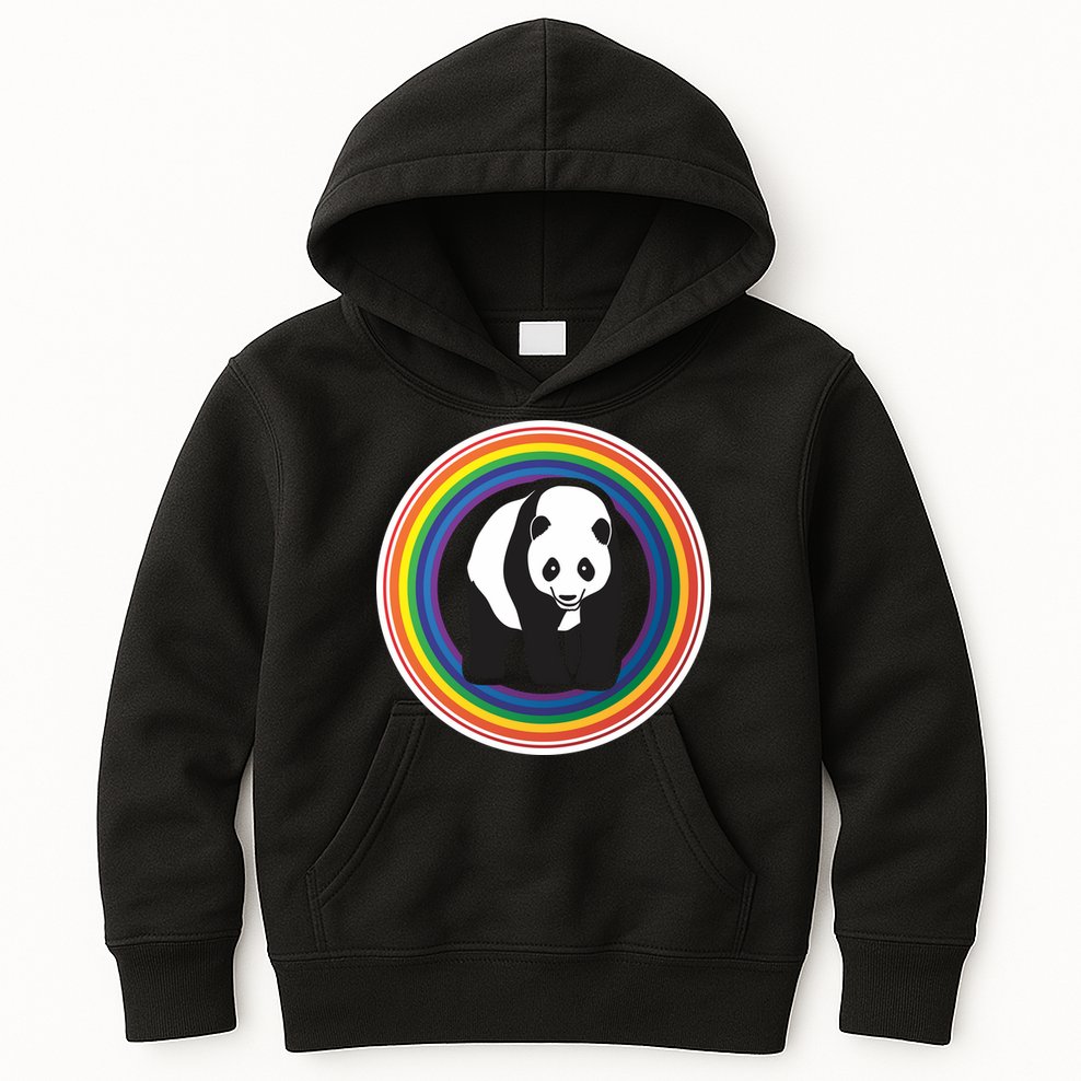 Panda Rainbow Kids Hoodie
