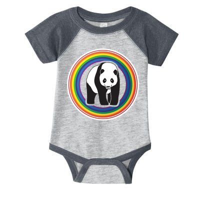 Panda Rainbow Infant Baby Jersey Bodysuit