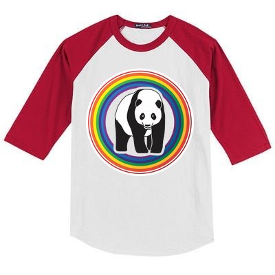 Panda Rainbow Kids Colorblock Raglan Jersey