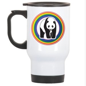 Panda Rainbow Stainless Steel Travel Mug