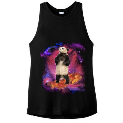 Panda Surfing Bacon In Space Ladies PosiCharge Tri-Blend Wicking Tank