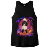 Panda Surfing Bacon In Space Ladies PosiCharge Tri-Blend Wicking Tank