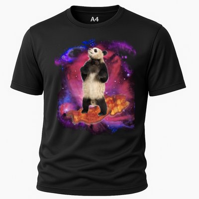 Panda Surfing Bacon In Space Performance Shirt