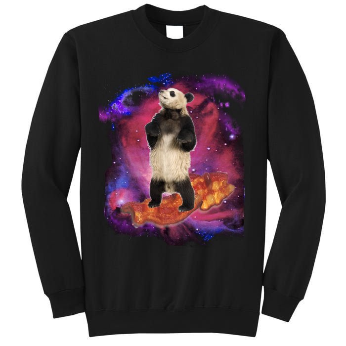 Panda Surfing Bacon In Space Sweatshirt