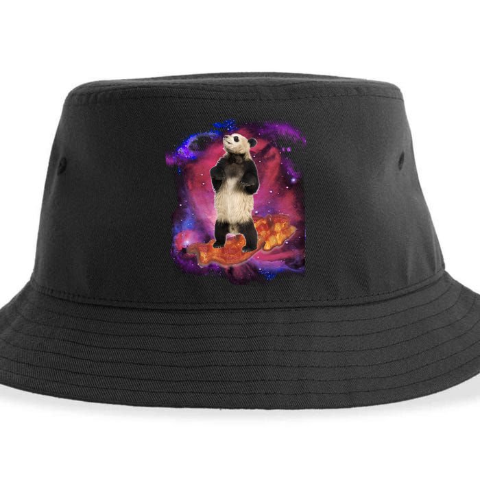 Panda Surfing Bacon In Space Sustainable Bucket Hat