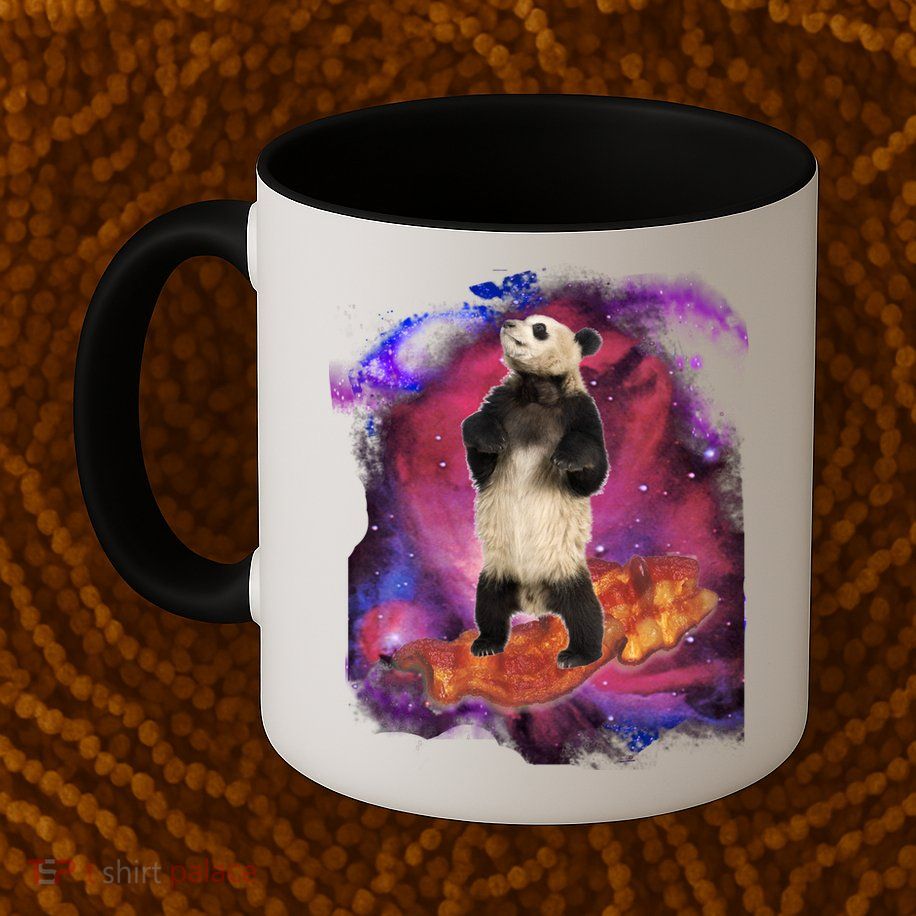 Panda Surfing Bacon In Space Mug