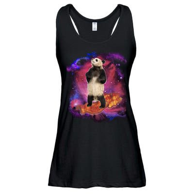 Panda Surfing Bacon In Space Ladies Essential Flowy Tank