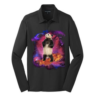 Panda Surfing Bacon In Space Silk Touch Performance Long Sleeve Polo