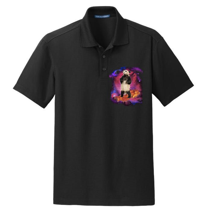 Panda Surfing Bacon In Space Dry Zone Grid Polo