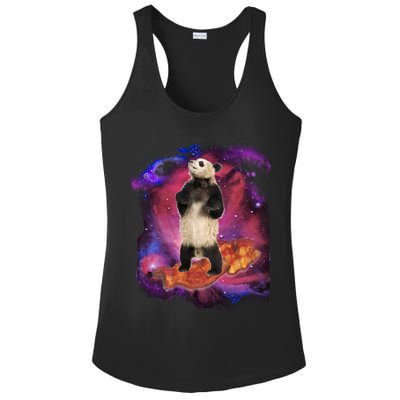 Panda Surfing Bacon In Space Ladies PosiCharge Competitor Racerback Tank