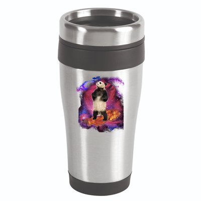 Panda Surfing Bacon In Space 16oz Travel Tumbler