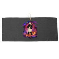 Panda Surfing Bacon In Space Large Microfiber Waffle Golf Towel