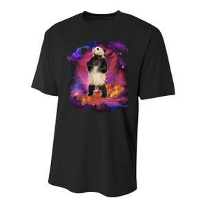 Panda Surfing Bacon In Space Youth Performance Sprint T-Shirt