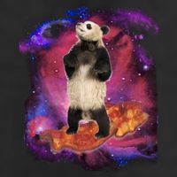 Panda Surfing Bacon In Space 25L Jumbo Tote
