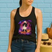 Panda Surfing Bacon In Space Womens Tank Top