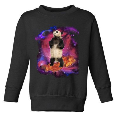 Panda Surfing Bacon In Space Toddler Sweatshirt