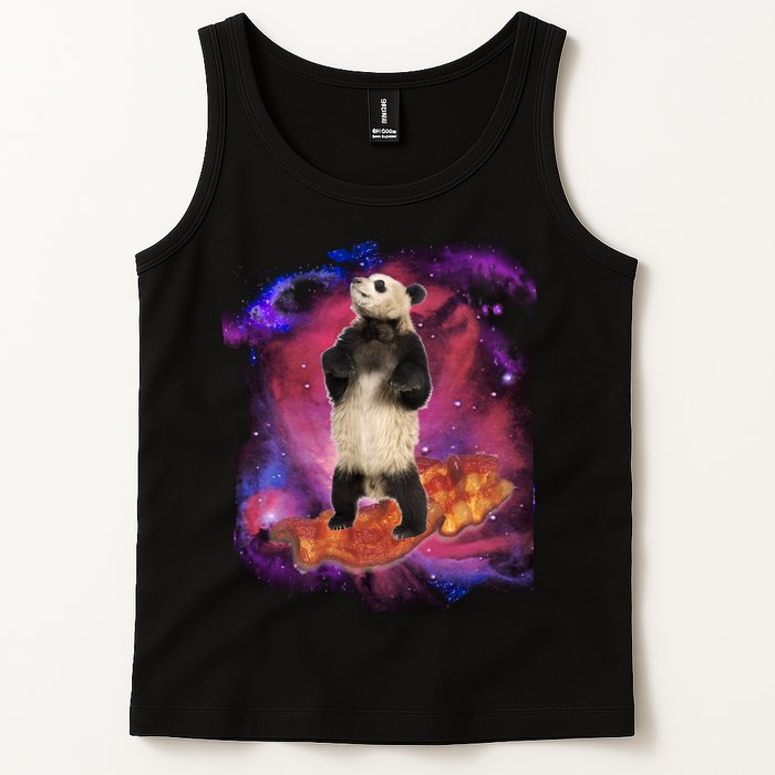 Panda Surfing Bacon In Space Tank Top