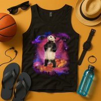 Panda Surfing Bacon In Space Tank Top