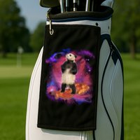 Panda Surfing Bacon In Space Golf Towel