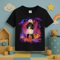 Panda Surfing Bacon In Space Toddler T-Shirt