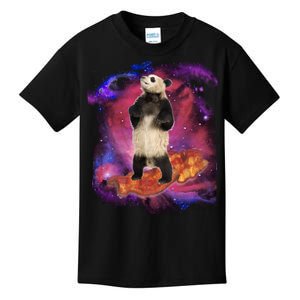 Panda Surfing Bacon In Space Kids T-Shirt