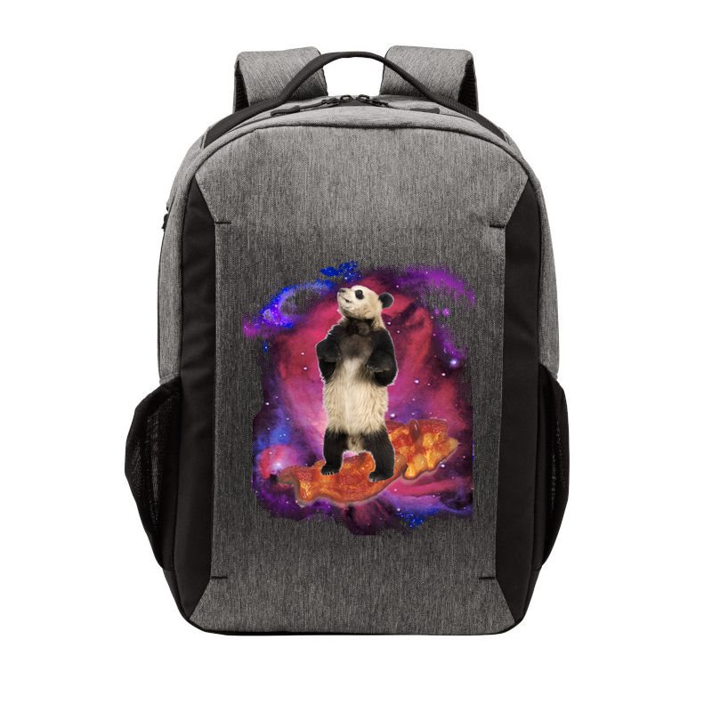Panda Surfing Bacon In Space Vector Backpack
