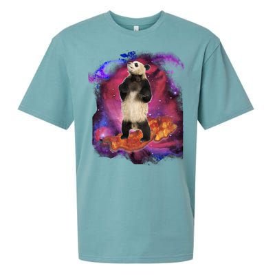 Panda Surfing Bacon In Space Sueded Cloud Jersey T-Shirt