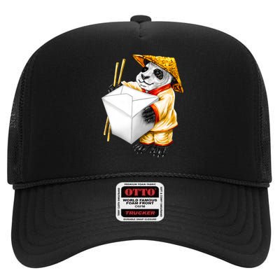 Panda Takeout High Crown Mesh Back Trucker Hat