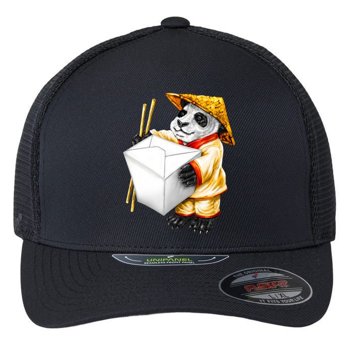 Panda Takeout Flexfit Unipanel Trucker Cap