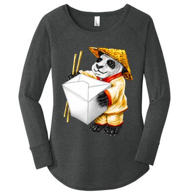 Panda Takeout Women's Perfect Tri Tunic Long Sleeve Shirt