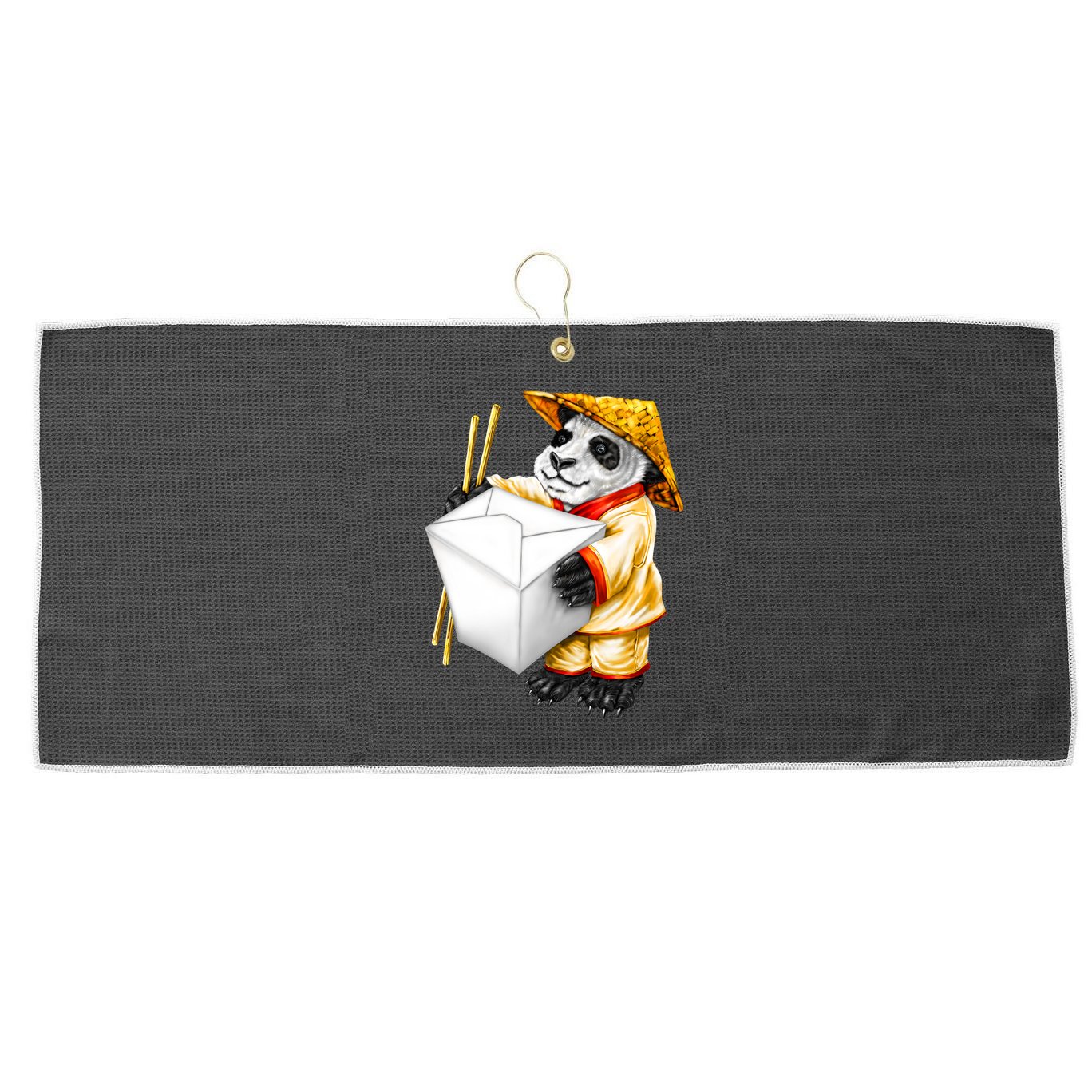 Panda Takeout Large Microfiber Waffle Golf Towel