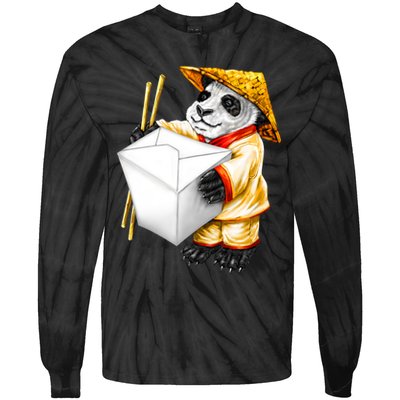 Panda Takeout Tie-Dye Long Sleeve Shirt
