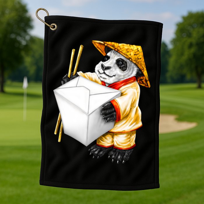Panda Takeout Golf Towel