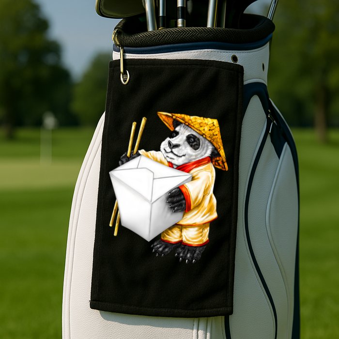 Panda Takeout Golf Towel