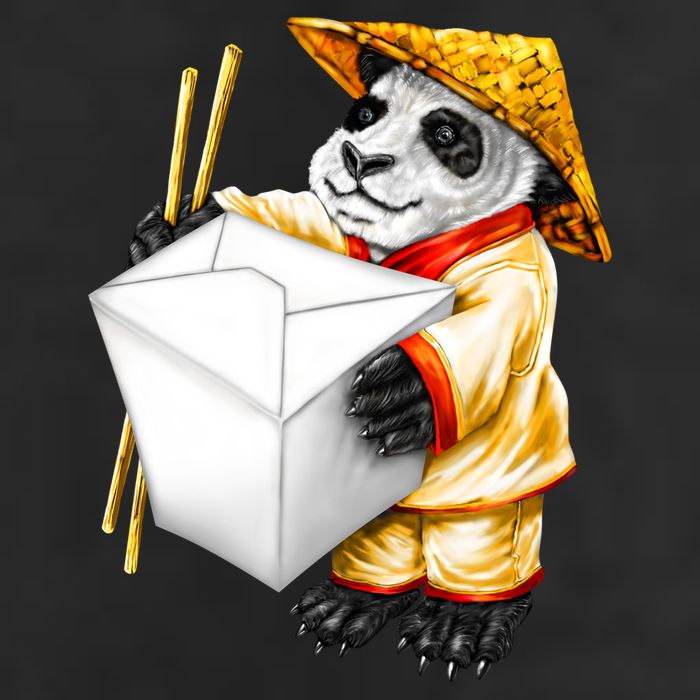 Panda Takeout Golf Towel