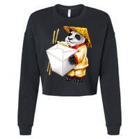 Panda Takeout Cropped Pullover Crew
