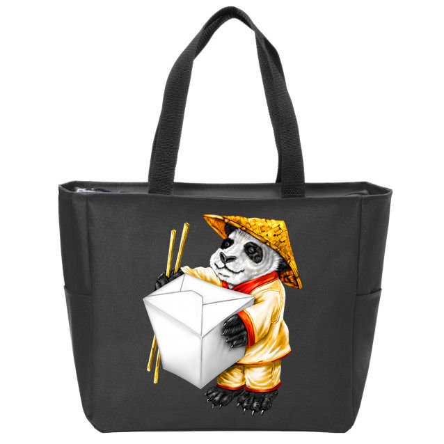 Panda Takeout Zip Tote Bag
