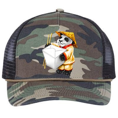 Panda Takeout Retro Rope Trucker Hat Cap