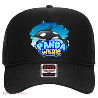 Panda Whale High Crown Mesh Back Trucker Hat