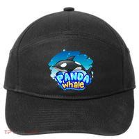 Panda Whale 7-Panel Snapback Hat