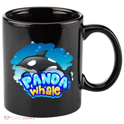 Panda Whale 11oz C Handle Ceramic Mug