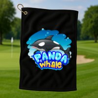 Panda Whale Golf Towel