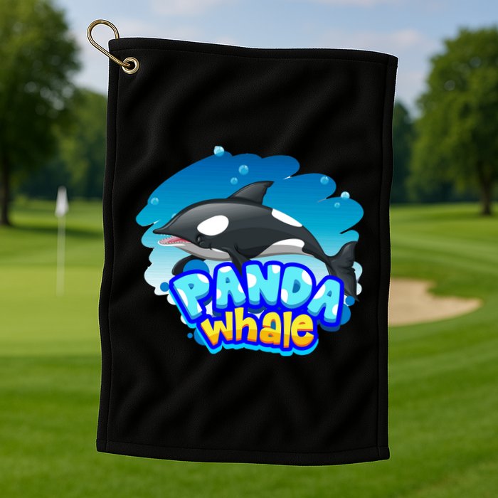 Panda Whale Golf Towel