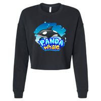 Panda Whale Cropped Pullover Crew