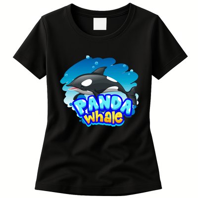 Panda Whale Womens T-Shirt