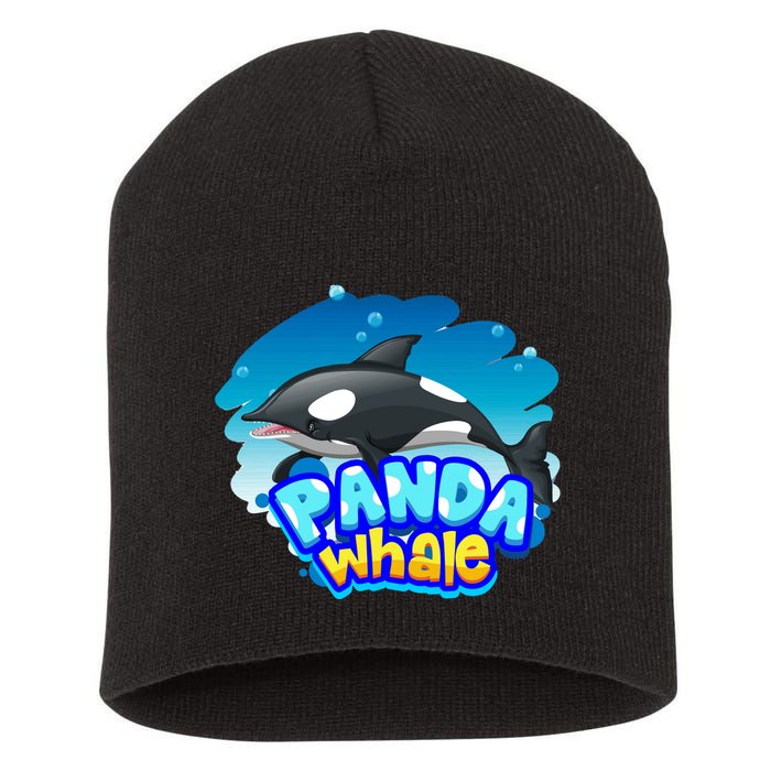 Panda Whale Short Acrylic Beanie