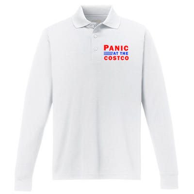 Panic At The Costco Performance Long Sleeve Polo