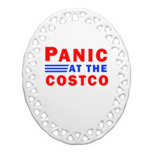 Panic At The Costco Ceramic Oval Ornament