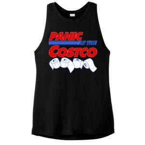 Panic At The Costco Toilet Paper Virus Pandemic Ladies PosiCharge Tri-Blend Wicking Tank