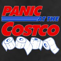 Panic At The Costco Toilet Paper Virus Pandemic 7 Panel Mesh Trucker Snapback Hat